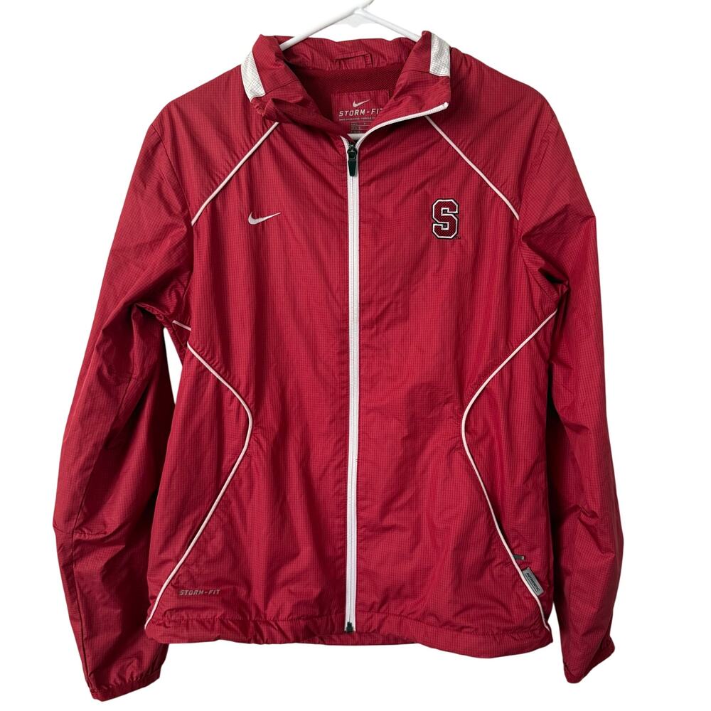 Nike Stanford Storm-Fit Red Water Repellant Track Jacket Small Athleisure